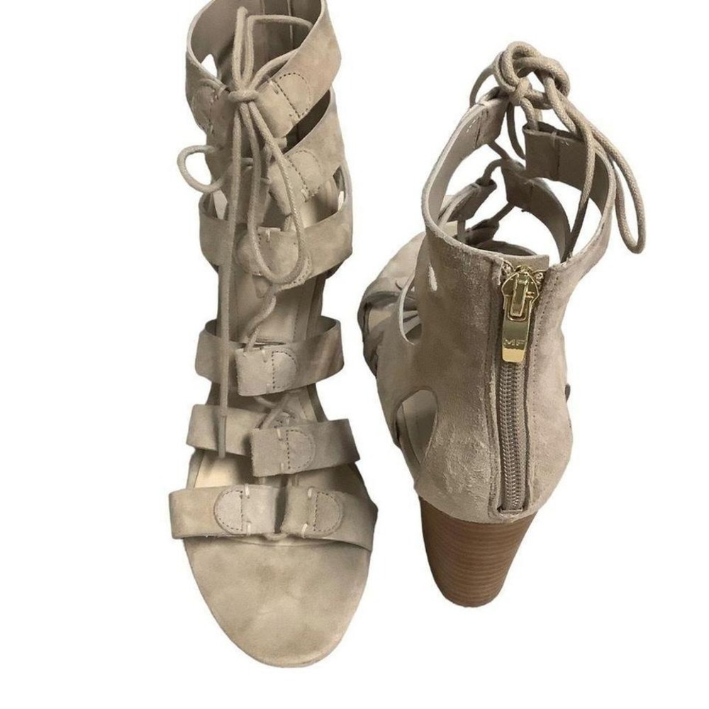 Marc Fisher suede lace‎ up heel sandal size 9.5